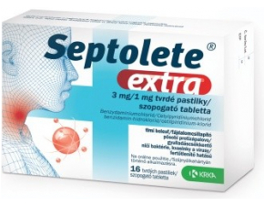Septolete extra 3 mg/1 mg tvrdé pastilky pas.ord.16 x 3 mg/1 mg