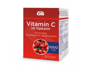 GS Vitamín C 1000mg so šípkami 50+10 tabliet