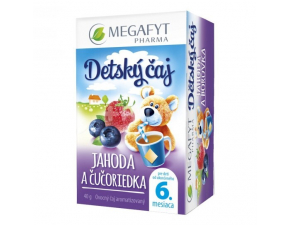MEGAFYT Detský čaj JAHODA A ČUČORIEDKA inov.2015, ovocný čaj, 20x2 g (40 g) 