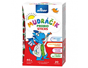 Vitar Mudráčik Probio Sticks prášok vo vrecúškach jahoda 20 ks