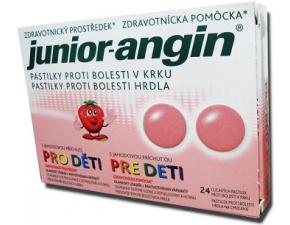 Junior-Angin pre deti Jahoda 24 pastiliek 