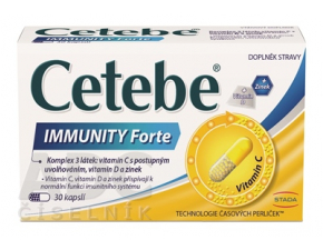 Cetebe Immunity forte vitamín C a zinok 30kps