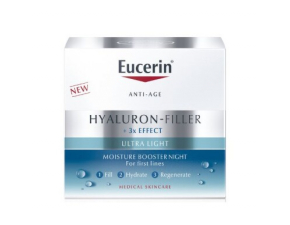 EUCERIN Hyaluron 3 x effect nočný hydratačný booster anti-age ultra ľahký 50 ml