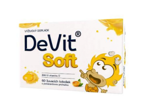 DEVIT Soft žuvacie tobolky s pomarančovou príchuťou 60 ks