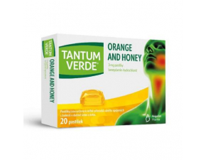 Tantum Verde Orange & Honey tvrdé pastilky s pomarančovo-medovou príchuťou 20ks