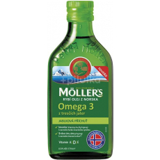 MOLLER´S Omega 3 RYBÍ OLEJ Jablková príchuť z pečene tresiek 250ml