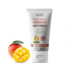 WoodenSpoon Opaľovacie telové mlieko Mango Baby & Family SPF50 - 100ml
