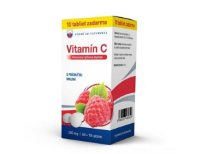 Dobré z SK Vitamín C 200 mg príchuť MALINA tbl 60+10 70 ks