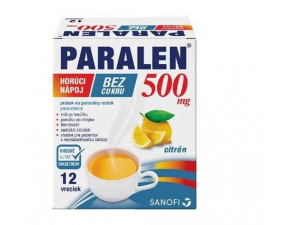 PARALEN horúci nápoj bez cukru 500 mg vrecúška 1x12 ks