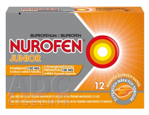 NUROFEN Junior s pomarančovou príchuťou 100 mg cps mdl 100 mg (blis.PVC/PE/PVDC/Al) 1x12 ks 
