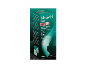 Nasivin Soft 0,01% nosové kvapky s dávkovaním kvapiek pre dojčatá 5ml