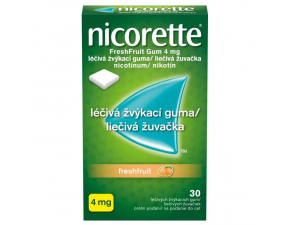 Nicorette freshfruit 4mg žuvačka bez cukru 30ks