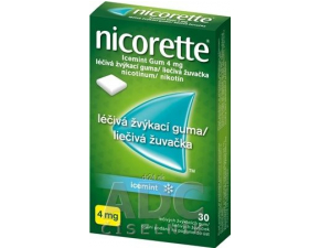 Nicorette icemint 4mg žuvačka bez cukru 30ks