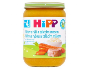 HiPP Mrkva s ryžou a teľacím mäsom 190g