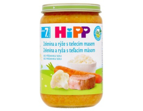 HiPP Príkrm zelenina, teľacie mäso a ryža 220 g