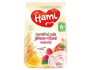 HAMI Nemliečna kaša pšenovo-ryžová malinová 170 g