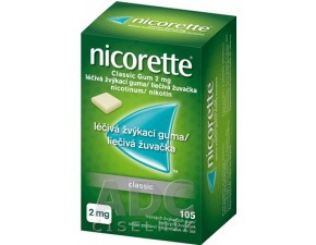 Nicorette žuvačky 2mg 105ks