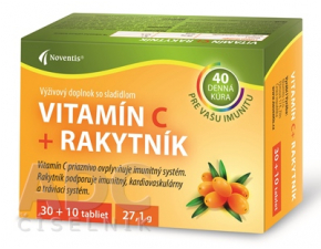 Noventis Vitamín C + Rakytník 500 mg 40 tabliet