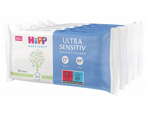 HiPP BabySANFT Vlhčené obrúsky ultra sensitive, čistiace 5 x 48 ks