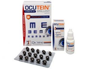 Ocutein Brillant luteín 25mg 60cps + očné kvapky Ocutein sensitive 15ml zadarmo
