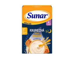 Sunar mliečna krupicová kaša na dobrú noc medová 210 g