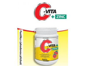 Vitabalans C-VITA + ZINC jahodova príchuť 120 tabliet