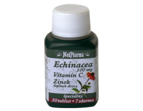 Echinacea 100 mg + vitamín C + zinok 30+7tbl zdarma