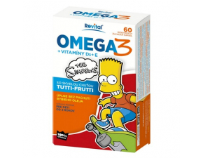 Revital Omega 3 + vitamíny D3 + E 60 žuvacích kapsúl