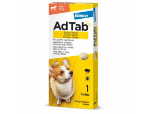 AdTab 225 mg žuvacie tablety pre psov 5,5-11 kg 1 tbl