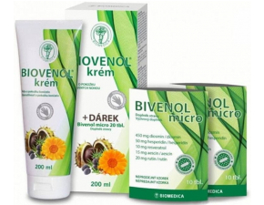 BIOMEDICA BIOVENOL krém + darček, tuba 200 ml + BIVENOL micro tbl 20 ks, 1x1 set