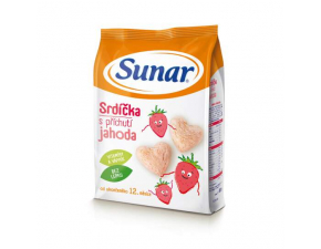 Hero Sunárek detský snack jahodové srdiečka 50 g