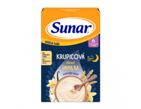 Sunar mliečna krupicová kaša na dobrú noc vanilková 210 g