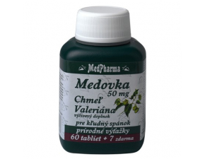 Medovka 50 mg + chmeľ + valeriána 60+7tbl zdarma