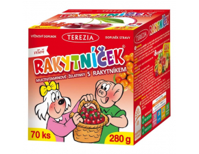 Terezia Company Rakytníček multivitamínové želatínky s rakytníkom príchuť višňa 70 ks