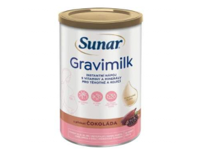 SUNAR Gravimilk s príchuťou čokoláda instantný mliečny nápoj 450 g