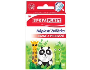3M SPOFAPLAST č.114 Náplasti ZVIERATKÁ detské, 2 veľkosti, 1x20 ks