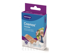 COSMOS Pružná náplasť na rany elastická textilná 20ks