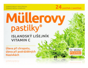 Mullerove pastilky s islandským lišajníkom a vitamínom C 24ks