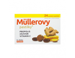 Dr. Müller Müllerove Pastilky PROPOLIS, ZÁZVOR, VITAMÍN C 24 ks