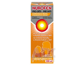 NUROFEN pre deti Pomaranč sus por (fľ.PET hnedá) 1x200 ml