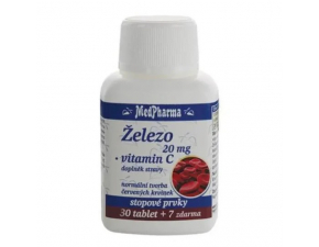 MedPharma ŽELEZO 20 mg + Vit. C 37 tabliet