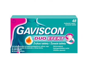 Gaviscon Duo Efekt žuvacie tablety 48ks