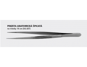 PINZETA ANATOMICKÁ - špicatá na triesky 14cm