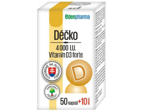EDENPharma Déčko 4000 I.U., vitamín D3 forte 50+10 tabliet