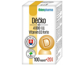 EDENPharma Déčko 4000 I.U., vitamín D3 forte 100+20 tabliet