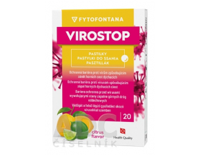 fytofontana VIROSTOP pastilky na cmúľanie príchuť citrusová inov.2024 20 ks