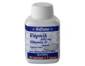 Vápnik 600 mg + vitamín D3 30+7tob zdarma