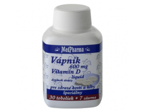 MedPharma Vápník 600 mg + vit. D 37 kapsúl