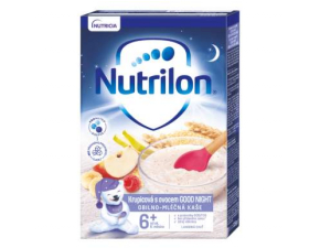 NUTRILON Obilno-mliečna kaša krupicová s ovocím GOOD NIGHT 225 g