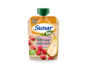 SUNAR BIO Kapsička hruška, malina 100 g